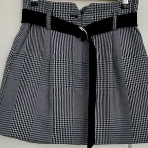 Maje Gray Navy Skort Skirt Outfit w Suit Jacket